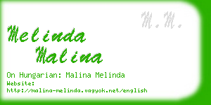 melinda malina business card